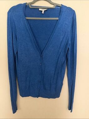b.young Blue Cardigan button down  Knit Top